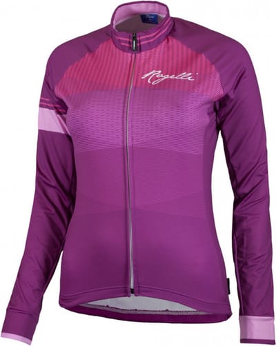 ROGELLI Stelle fietsshirt lange mouw Dames Zwart - Rood - XS