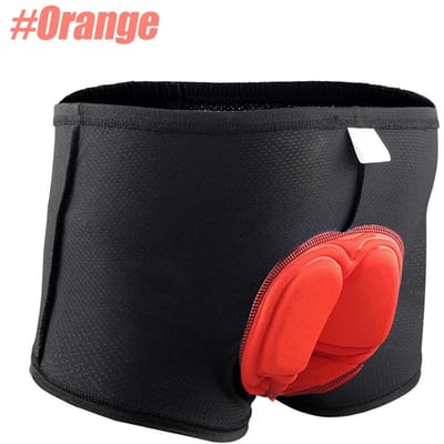 1 STuks Professionele Heren 4D Gewatteerde Fiets Onderbroek Ademende Fiets Onderbroek Mtb Liner Fietsonderbroek S oranje