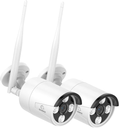 Outdoor Camera Systeem - Beveiligingscamera Set - Woning Beveiliging - Draadloze Dual Band WiFi - 15x13x19 cm 1kg - Zwart