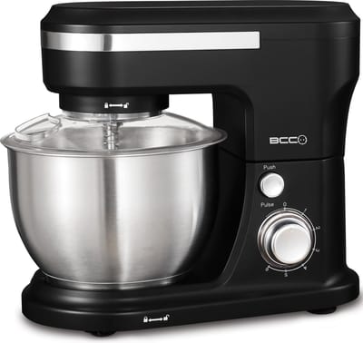 BCC KM22-01 - Keukenmachine - Zwart - Mixer met Garde, Deeghaak en Klopper