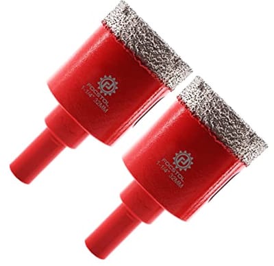 Diamant Tegelboor 32 mm - Set van 2 Vacuüm Gesoldeerde Gatenzagen voor Porselein, Keramiek en Graniet