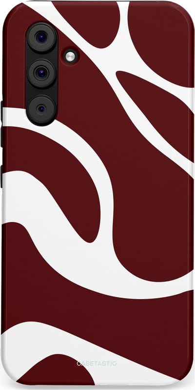 Casetastic Hoesje Geschikt voor Samsung A54 (5G) - Stijlvolle Beschermende Duo-layer Case - Bordeaux Swirl