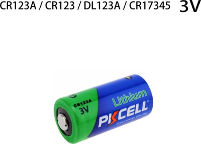 CR123A Lithium 3V Batterij - CR123 - VL123A - EL123AP - Milieubewust verpakt - 1 Stuk