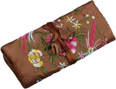 Sieraden Rol - Opberger Tasje - Reis Accessoires - Zijde Materiaal - 27x20cm Uitgevouwen - Oriëntaals