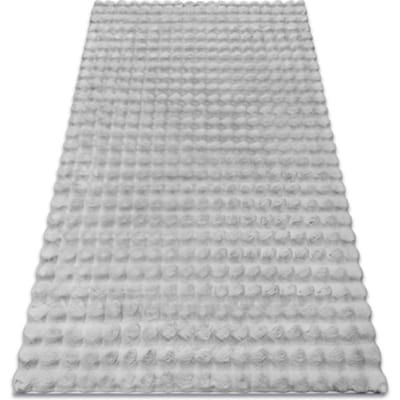 Kleden Rugsx Tapijt BUBBLE zilver 21 IMITATIE VAN KONIJNENBONT 140x190 cm