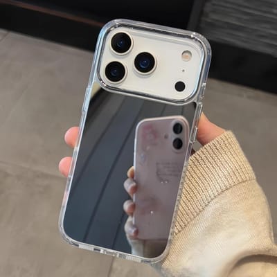 Hoge Kwaliteit Make-up Spiegel Telefoonhoesje Voor iPhone 17 Air 16 15 14 13 12 11 Pro Max Plus X XS XR Verzilverd Acryl Schokbestendig Hoesje Acrylic&iPhone XS Max