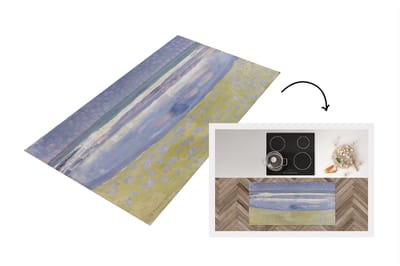 Keukenloper - Loper keuken - Zee na zonsondergang - Piet Mondriaan - 120x60 cm - Keukenloper vinyl