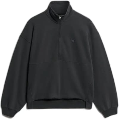 Superdry Studios Sweatshirt met Halve Rits Dark Grey Grootte: 36