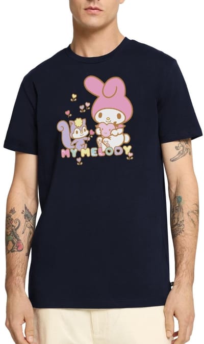 My Melody Plukt Hartbloemen Met Risu Premium T Shirt Heren