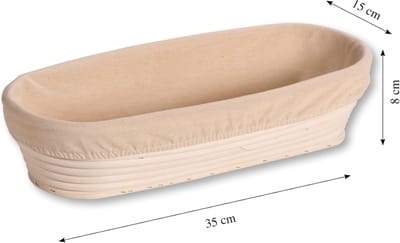 Gaarmand Broodmand - Rijsmand - Brood Bakken - FSC Rotan - 35 x 15 cm - Naturel