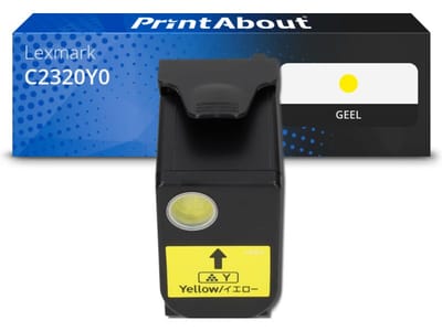 PrintAbout huismerk Toner C2320Y0 Geel Geschikt voor Lexmark