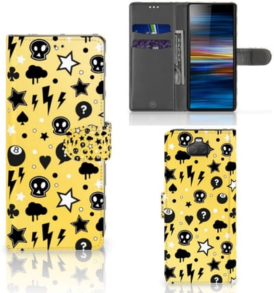 Telefoonhoesje met Naam Sony Xperia 10 Punk Geel