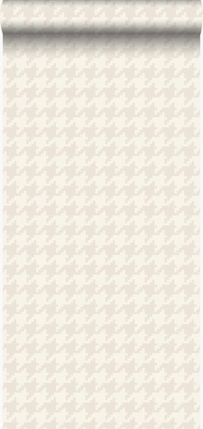 Origin Wallcoverings behang pied de poule wit en zilver - 53 cm x 10.05 m - 346842