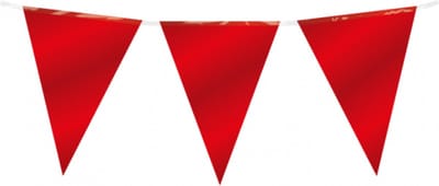 Vlaggenlijn Folie Rood - 10 meter