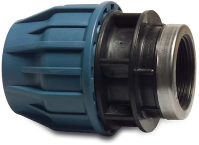 Tyleen toebehoren aansluitstuk binnen zwart / blauw 1/2 inch naar 16 mm Deltafix