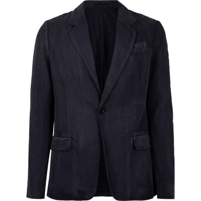AllSaints Alfawn Blazer Dark Charcoal Size: 44 | Blazers Outlet | Heren | Blauw