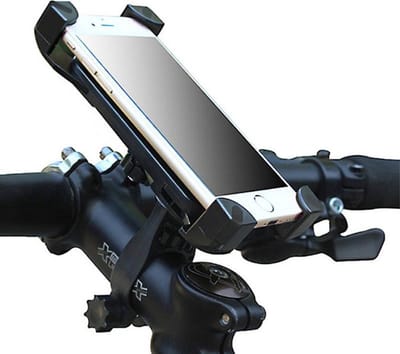 Universele Telefoonhouder - Telefoonhouder Fiets - Smartphone Houder - Schokbestendig - Geschikt Voor Alle Toestellen - Geschikt Voor Alle Fietsen - Zwart