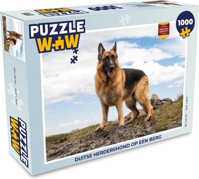 Puzzel Duitse herdershond op een berg - Legpuzzel - Puzzel 1000 stukjes volwassenen