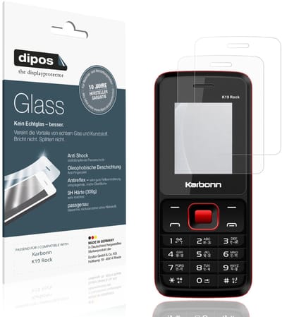 dipos – 2x Matte Pantserfolie geschikt voor Karbonn K19 Rock | 9H Screenprotector