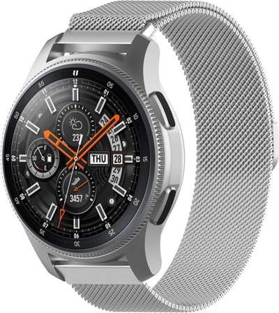Milanees bandje - geschikt voor Garmin Venu 2s / 3s / 4 (41mm) / Vivoactive 4s / Forerunner 255s / 265s - Huawei Watch GT 5 Pro - 42mm / GT 6 / GT 5 / GT 4 - 41mm - zilver