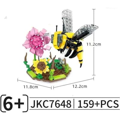 Animaux Monde des Insectes Insecte Fleur Papillon Mante Escargot Abeille Plantes Figurines Blocs de Construction Briques Modèle Jouet Enfant