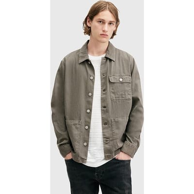 AllSaints Nevis Chore Jacket Bancha Green Maat: XXL | Spijkerjassen Outlet | Heren | Groen
