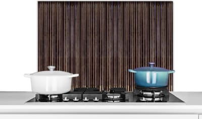 Spatscherm keuken 80x55 cm - Kookplaat achterwand Golfplaat - Roest print - Industrieel - Patronen - Muurbeschermer - Spatwand fornuis - Hoogwaardig aluminium