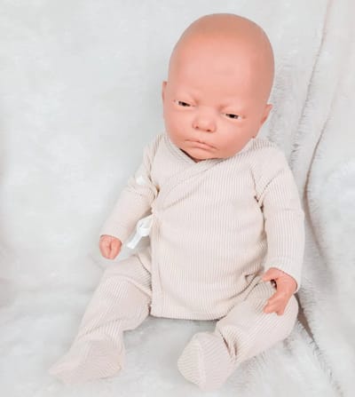 Mac Iusion Rib Baby Pakje 2-dlg | Overslag | Nuez/ zand | Newborn| maat 50 | BAS10