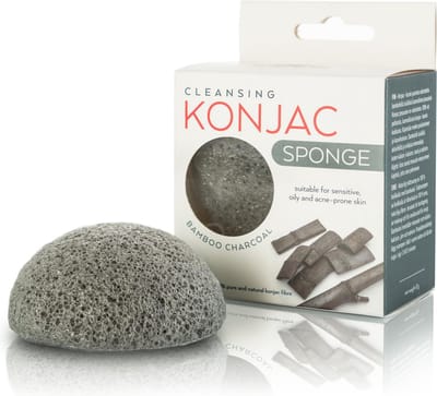 Konjac Spons Actieve Charcoal Face Wash - Natuurlijke Gezichtsreiniging - Konjac Spons Rituals - Facial Puff - Skincare - Makeup Remover Acne