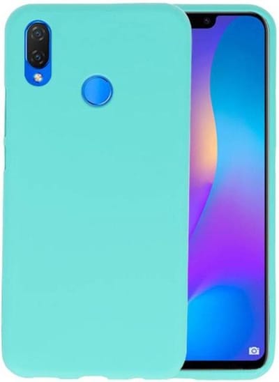 Bestcases Color Telefoonhoesje - Backcover Hoesje - Siliconen Case Back Cover voor Huawei P Smart Plus - Turquoise