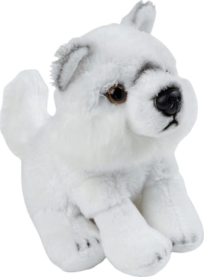 Pluche witte poolwolf knuffel - wolven - 15 cm - knuffeldieren - speelgoed - voor kinderen - spelen