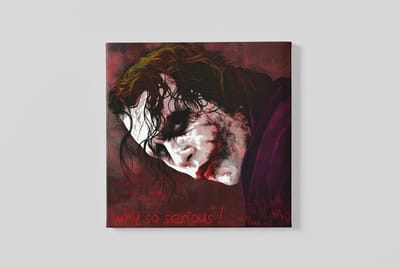 Vierkant Canvas Schilderij - Why So Serious! - 100x100 cm