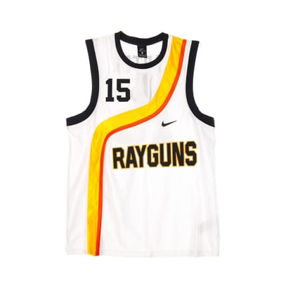 Basketbaltanktop heren M Swingman Jersey No 15 Vince Carter Rayguns Wit/universiteitsgoud/team oranje/zwart
