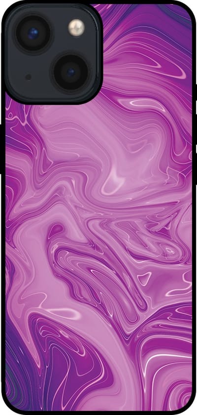 Smartphonica Telefoonhoesje voor iPhone 13 Mini met marmer opdruk - TPU backcover case marble design - Paars geschikt voor iPhone 13 Mini