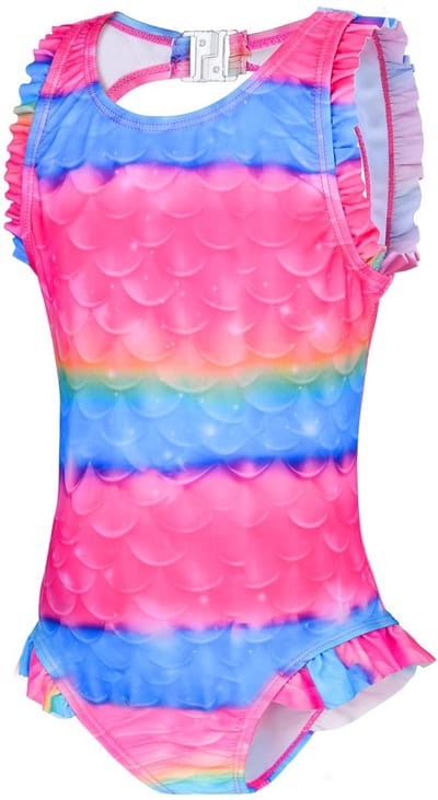 Store_8 - Badpak voor meisjes - Eendelig badpak - Comfortabel en zacht - Hawaïaans design - Ideaal voor zwemlessen - Verstelbare schouderbanden