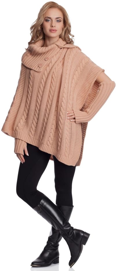 Merry Style Damesponcho – Abrikoos - MS-SE-NOEMI