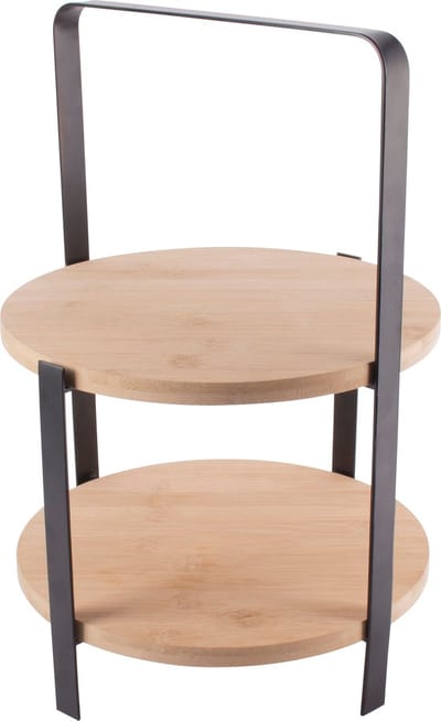 Gusta - Etagere/serveertoren - Bamboe - 2 laags - 39 cm