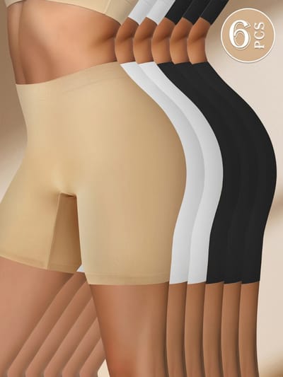 Livano Biker Short Dames - Korte Legging - Lange Onderbroek - Bikershort - Met Pijpjes - 6 Pcs - Gemengd - Maat S