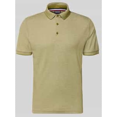 slim fit poloshirt met labeldetail
