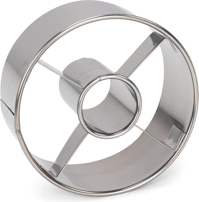 uitsteker donut en bagel 9 cm rvs zilver