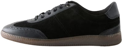Next - Dames - Leren brogue sneakers met veters - Zwart