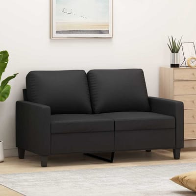 vidaXL - Tweezitsbank - 120 - cm - kunstleer - zwart