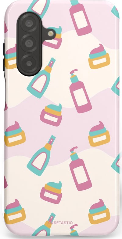 Casetastic Hoesje Geschikt voor Samsung A26 - Stijlvolle Beschermende Duo-layer Case - Bubbels & Borstels - Clean Girl - Makeup