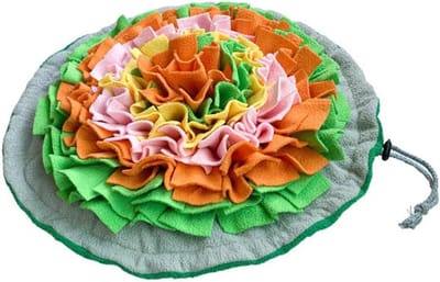 Honden Snuffelkleed - Voedselpuzzel Deken - Honden Voeden - Machinewasbaar - 45x45 cm - Grijs
