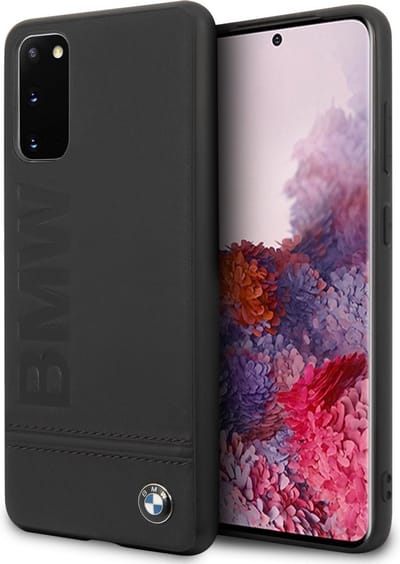 BMW Backcase hoesje geschikt voor Samsung Galaxy S20 - Effen Zwart - Leer