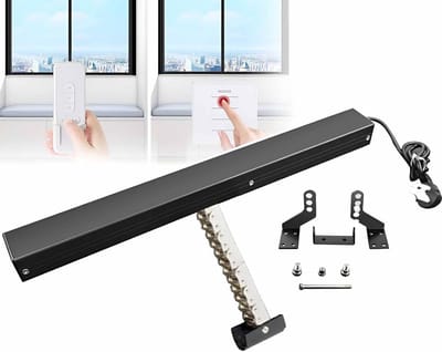 Automatische raamopener - Elektrische actuator - Ventilatie regelen - Met afstandsbediening - 300-700 mm slag - Zilver