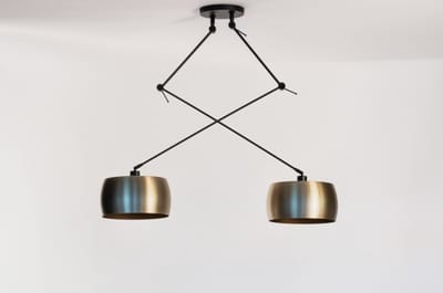 Lumidora Hanglamp 31181 - AMBER - 2 Lichts - E27 - Goud - Messing (kleur) - Metaal - ⌀ 32 cm