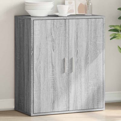 vidaXL - Dressoir - 79x38x80 - cm - bewerkt - hout - grijs - sonoma