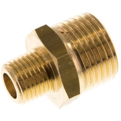 R 1/2'' x R 1/4'' Messing Borstnippel 16 Bar [2 Stuks]