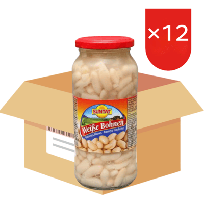 Suntat gekookte witte bonen (Fasulye Haslama) 12 x 580 ml